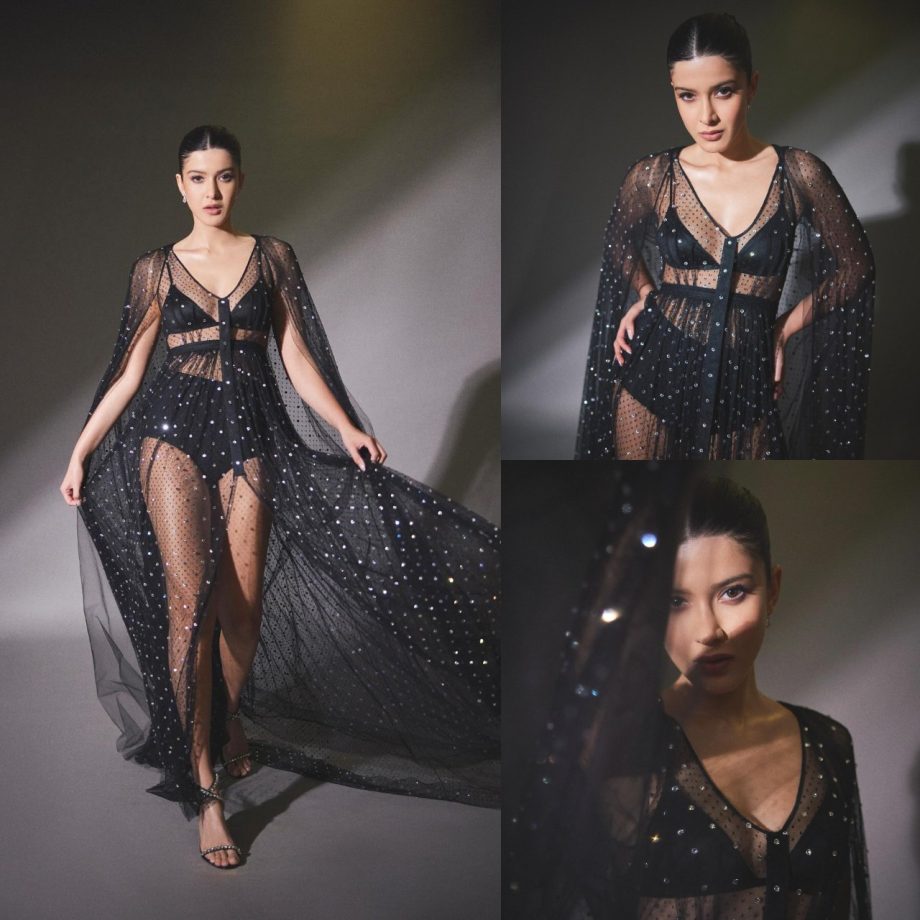 Shanaya Kapoor aces glam in black sheer see-through adorn [Photos] 869173