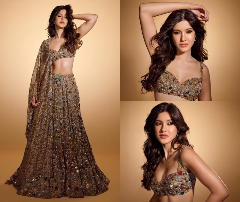 Shanaya Kapoor's Sparks Glamour In Abstract Gold Gown, See Here 868643