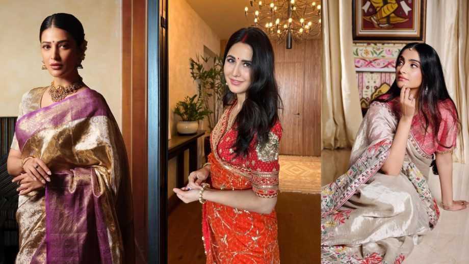 Shruti Haasan, Katrina Kaif and Sonam Kapoor Radiate Elegance In Sarees 866762