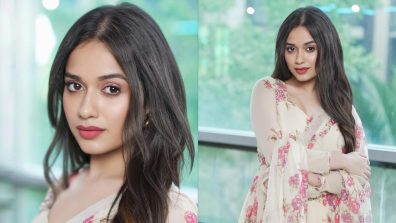 Simply Sassy! Jannat Zubair curls style in contemporary floral salwar suit