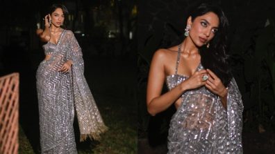 Sobhita Dhulipala prompts glam galore in silver sequinned Manish Malhotra saree [Photos]