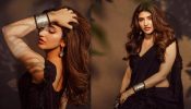 Sreeleela oozes off style in black tassel saree and deep neck blouse [Photos]