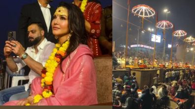 Sunny Leone performs Ganga Aarti in Varanasi, watch video