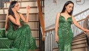Surbhi Jyoti turns muse in emerald green deep plunge bodycon ensemble [Photos]