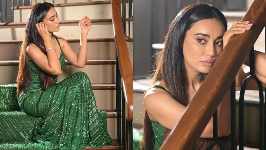 Surbhi Jyoti turns muse in emerald green deep plunge bodycon ensemble [Photos] 867180