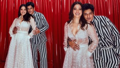 Tamannaah Bhatia and Vijay Varma twin in white, grace the event with their undeniable chemistry