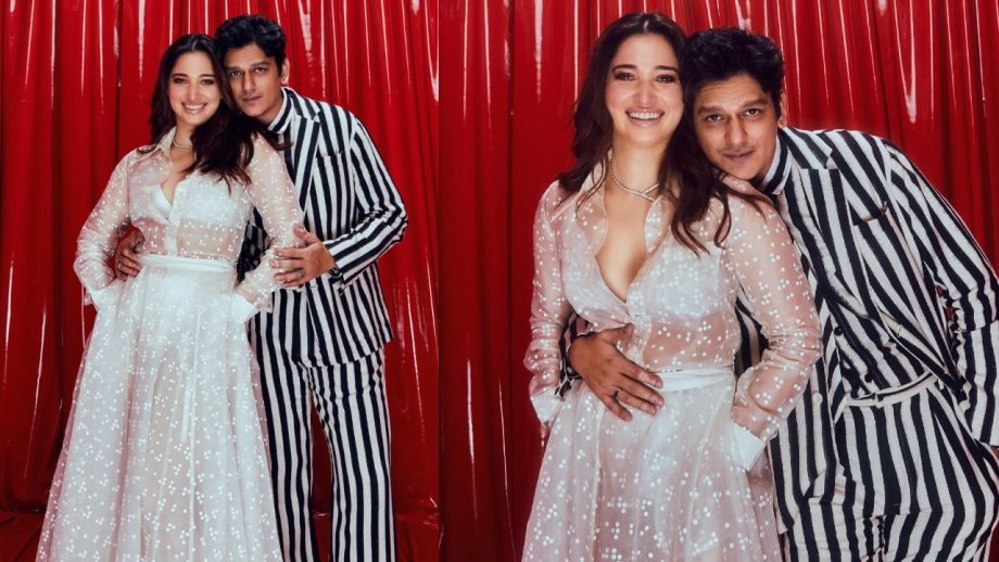 Tamannaah Bhatia and Vijay Varma twin in white, grace the event with their undeniable chemistry 866101