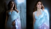Tamannaah Bhatia Sparks Diwali Vibes In Sequin Dual Color Saree