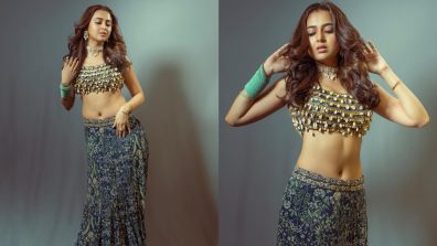 Tejasswi Prakash Poses ‘Oh La La’ In Bohemian Lehenga, Take A Look