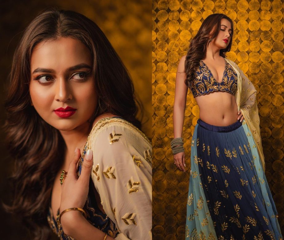 Tejasswi Prakash soars high with style in ombre blue lehenga choli worth Rs 99,500 869851