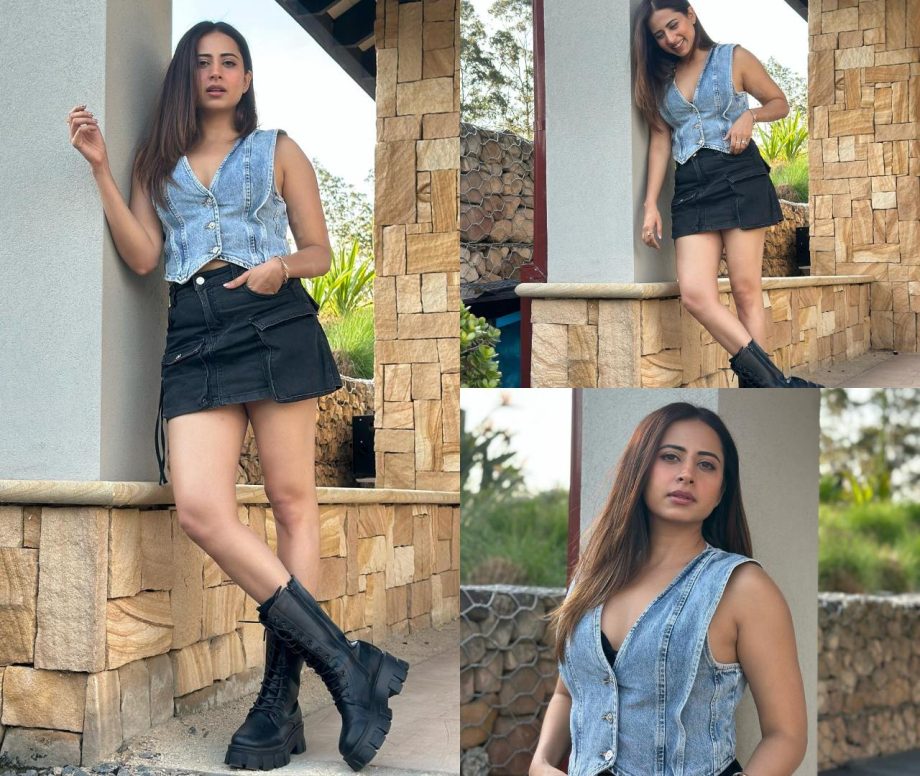 Vacation Wardrobe: Sargun Mehta's Denim Waistcoat, Mini Skirt And Boots Are Must-Haves 867858