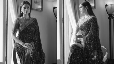 Aditi Rao Hydari hails royalty in embellished black saree, see photos