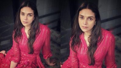 Aditi Rao Hydari is beauty personified in pink wrap tunic top and palazzo pant