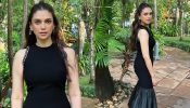 Aditi Rao Hydari sirens minimalism in handcrafted black midi dress worth Rs 31,800