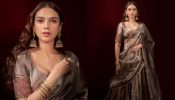 Aditi Rao Hydari turns muse in grey tissue silk lehenga set, see photos