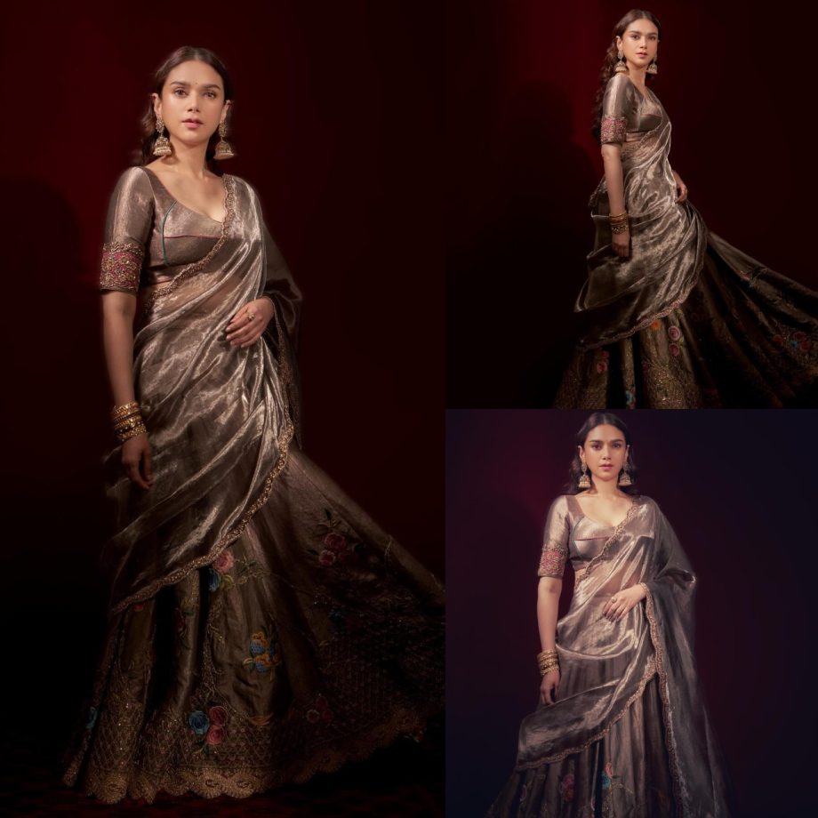 Aditi Rao Hydari turns muse in grey tissue silk lehenga set, see photos 873662