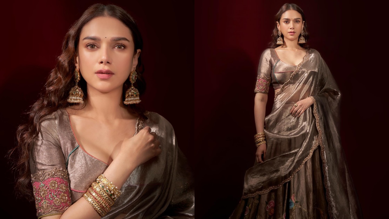 Aditi Rao Hydari turns muse in grey tissue silk lehenga set, see photos 873661