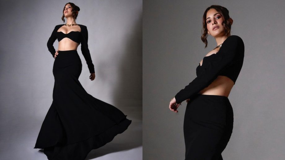 Amyra Dastur Looks 'Too Hot' In Black Bralette And Fishtail Skirt 873034