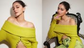 Ananya Panday Keeps Winter Fashion Bar High In Off-shoulder Sweater With Acid Wash Denim