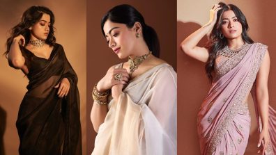 Animal Actress Rashmika Mandanna’s Simple Saree Collections Are No Miss, Check Out