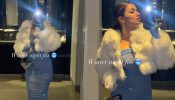 Avneet Kaur’s Ruched Dress With Fur Jacket Is Go-to Look For Winter Date