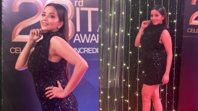 Bhojpuri actress Monalisa turns sensuous in shimmery black bodycon dress