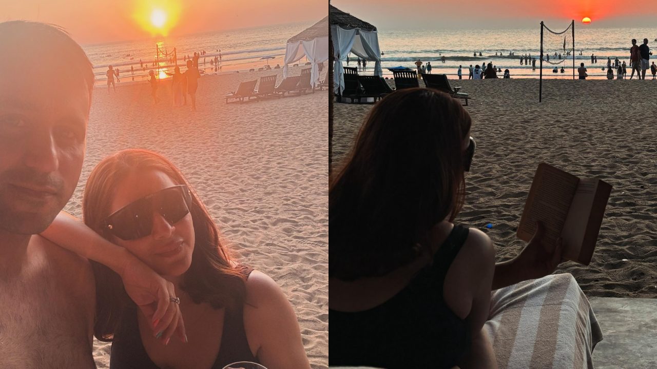 Couple Goals: Shraddha Arya takes a dreamy walk on beach with husband Rahul Nagal [Photos]