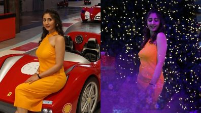 Dhvani Bhanushali Enjoys A Ferrari Ride On Her Abu Dhabi Vacation