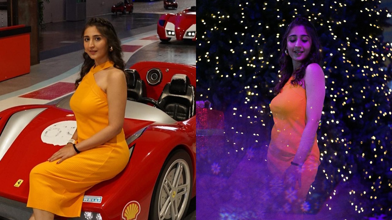 Dhvani Bhanushali Enjoys A Ferrari Ride On Her Abu Dhabi Vacation 873373