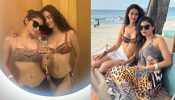 Disha Patani and Mouni Roy go all lovey-dovey on beach in bikinis [Watch]