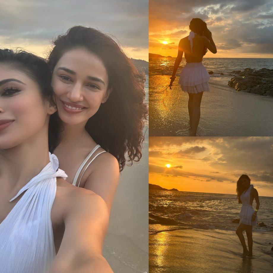 Dreamy Beauties: Disha Patani and Mouni Roy twin in white at Thailand beach 874839