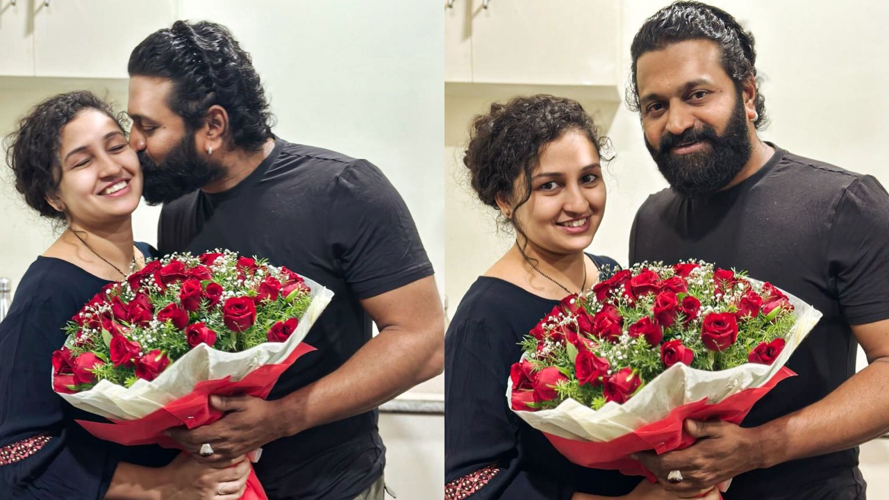 Giving absolute couple goals, Rishab Shetty and his wife Pragathi Shetty in this adorable pictures! 876305