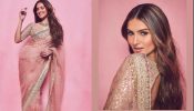 Gorgeous: Tara Sutaria curls grace in mauve embellished saree, see photos
