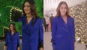 Hina Khan’s Special Day With Navy Men In Blue Pantsuit, See Photos