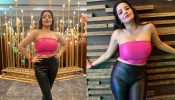 Hotness Alert! Monalisa slays in pink tube top and black latex pant