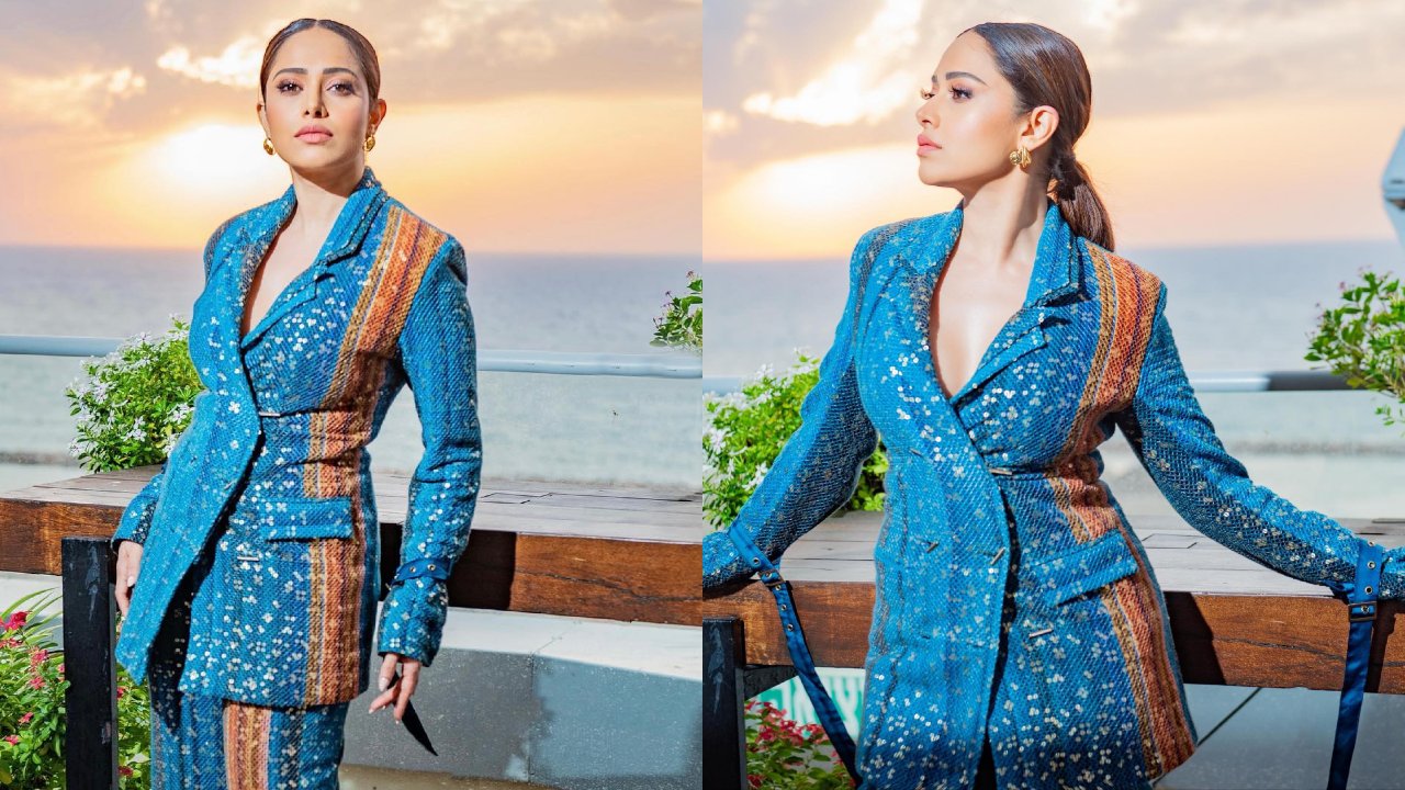 In Photos: Nushrrat Bharuccha gives ethnic spin to corporate pantsuit, here’s how 872306