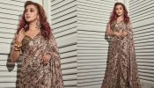 In Photos: tina datta Turns ‘Desi Girl’ In Beige Brown Silk Saree