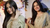 Jannat Zubair keeps it minimal in mint green embellished salwar suit