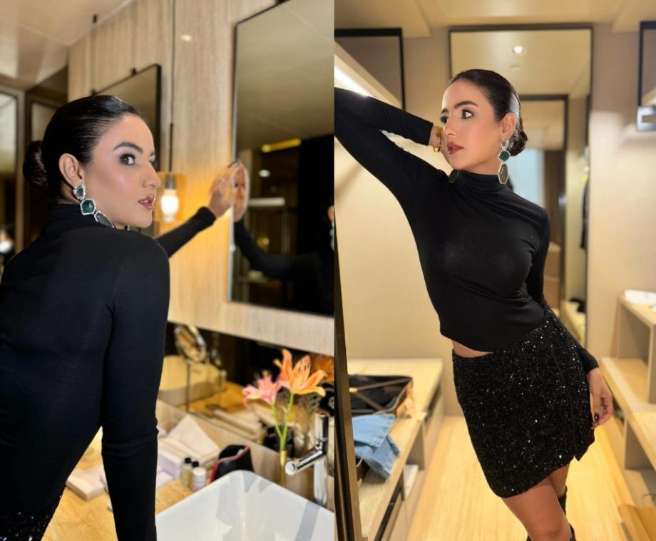 Jasmin Bhasin goes bold in black co ord set, see photos 874197