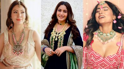 Jewellery Jamboree!  Munmun Dutta, Surbhi Chandna and Hina Khan rock the heavy bling