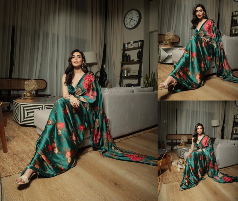 Karishma Tanna turns muse in green floral saree worth Rs 95,000 872011