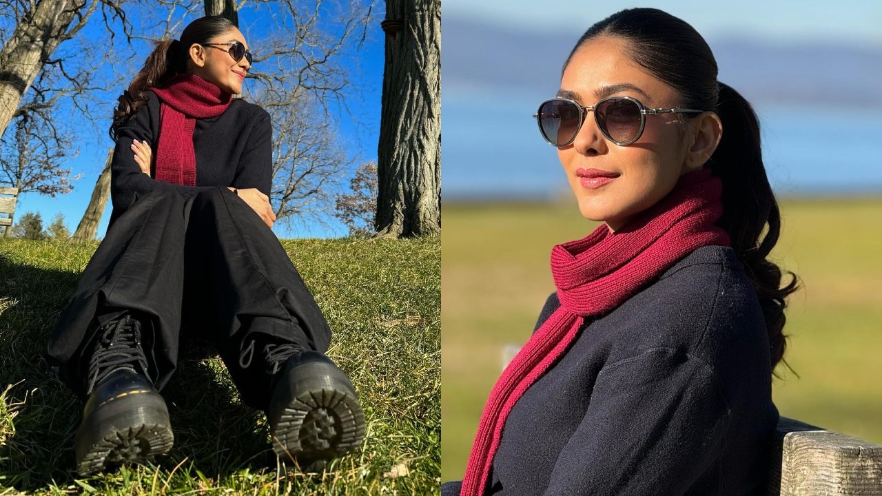 Mrunal Thakur cuts casual figure in black pullover and cargo pants [Photos] 874114