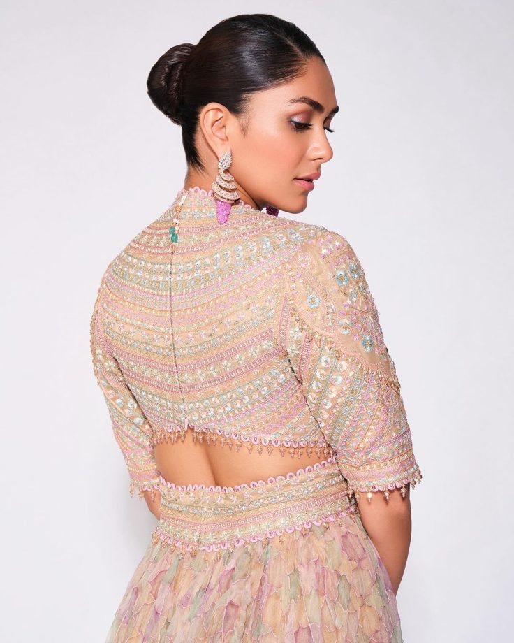 Mrunal Thakur exudes timeless charm in pastel-colored embellished anarkali dress 876087