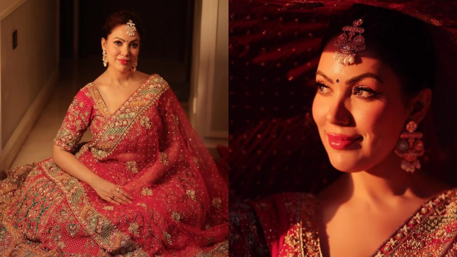 Munmun Dutta turns beautiful bride embellished pink lehenga choli, see photos 876083