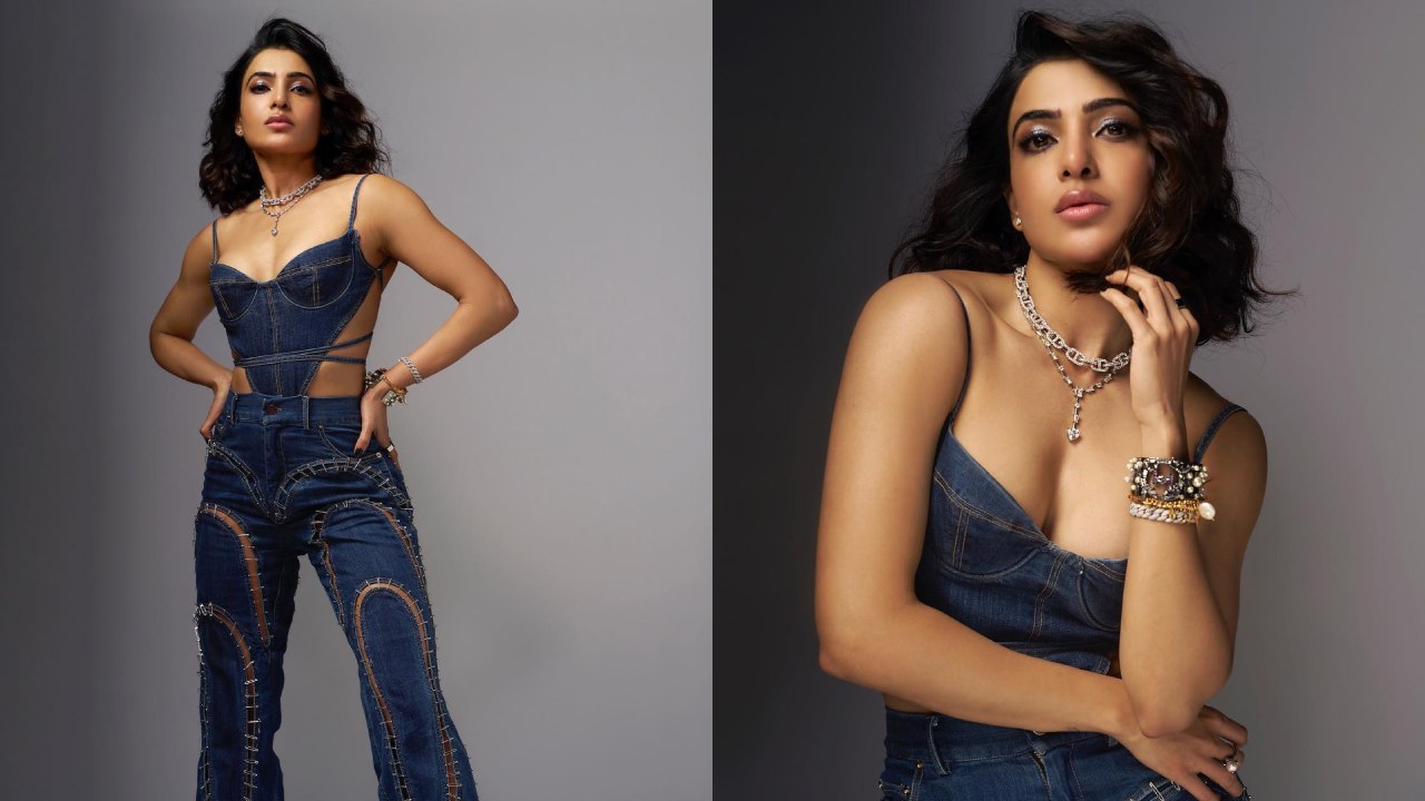 [Photos] Samantha Ruth Prabhu's Gives Her Denim-on-denim Fashion A Trendy Spin With Safety Pins 873100