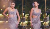 [Photos] Shanaya Kapoor Dazzles In Ivory Embellished Blouse And Skirt
