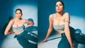 Saie Tamhankar’s Glittery Crop Top With Flared Denim Pant Is Perfect Party Pick