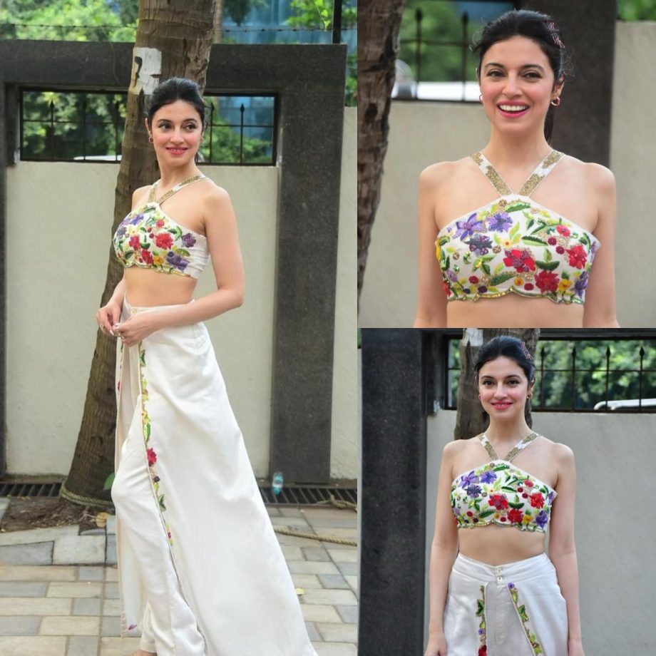 Slay, Queen! Divya Khosla Kumar stuns in ivory embroidered flutter pant set 871563