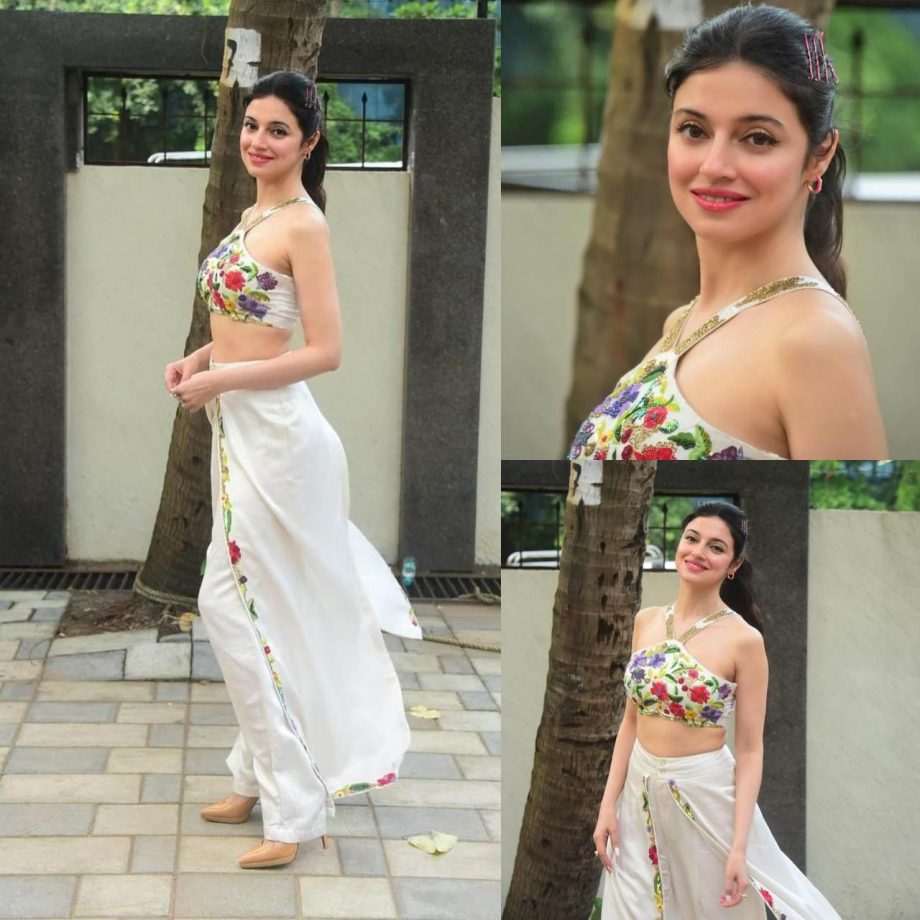 Slay, Queen! Divya Khosla Kumar stuns in ivory embroidered flutter pant set 871565