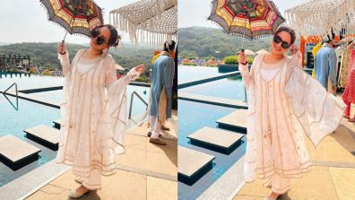 Sonakshi Sinha channels her inner white swan in mulmul organza Anarkali suit [Photos]